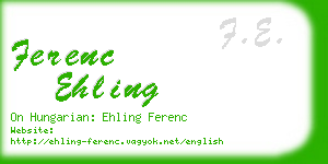 ferenc ehling business card